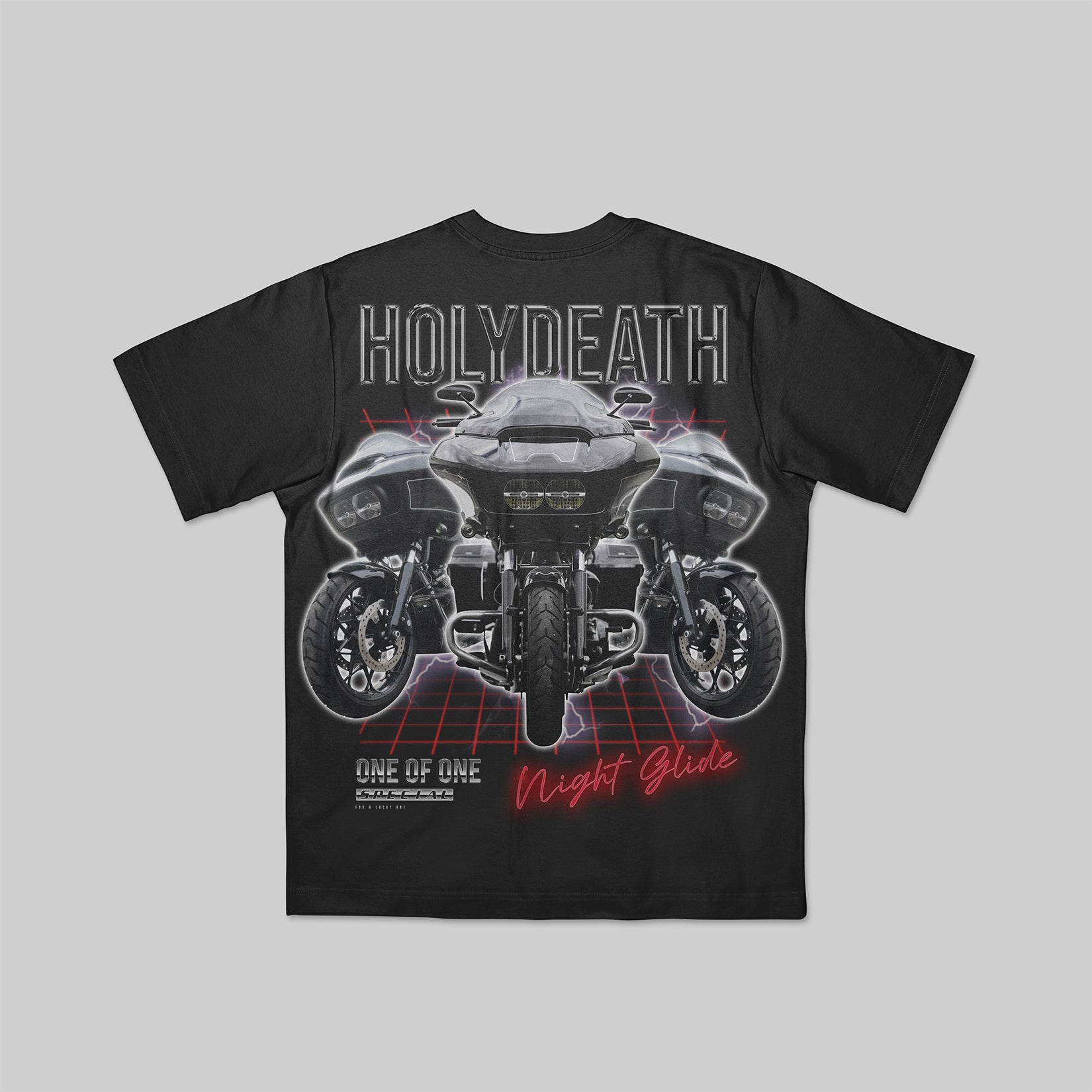 Raffle "Night Glide" T-Shirt - Win a 22' Road Glide ST T-Shirt Holy Death Motorcycle Co.