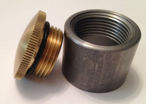 Bung King Brass Filler Cap with Tall Weld-In Bung, 1.25"-12 Thread Gas Cap Bung King